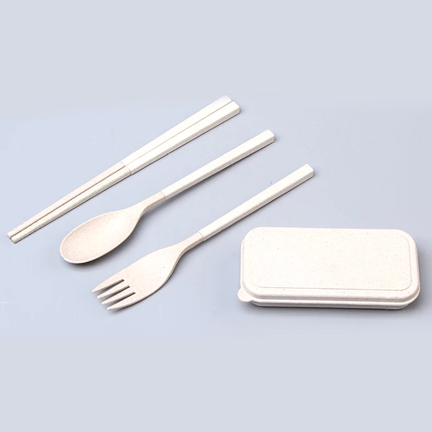 2243 Spoon Fork Chopsticks Set Dinnerware 3PCS/Set Lunch Tableware Detachable Cutlery Portable Travel Kitchen Accessories DeoDap 2243 Spoon Fork Chopsticks Set Dinnerware 3PCS/Set Lunch Tableware Detachable Cutlery Portable Travel Kitchen Accessories DeoDap